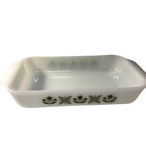 Anchor Hocking, Fire King, Meadow Green, Rectangle Casserole, #432, Vintage 1970
